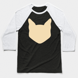 Yellow cat head Baseball T-Shirt